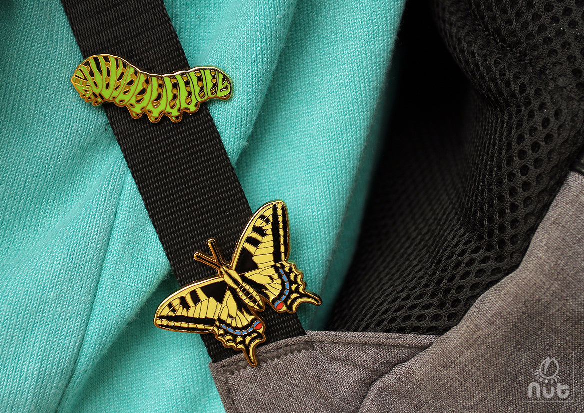 Insect Badge Papilio machaon “Golden butterfly”
