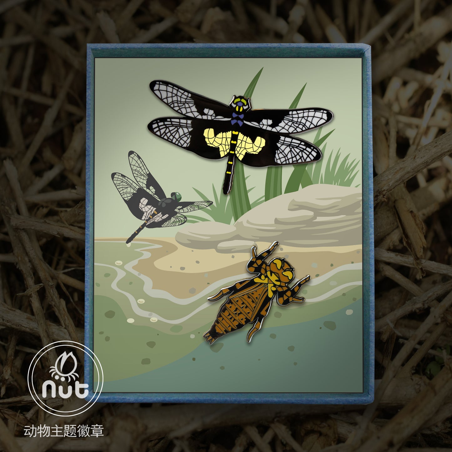 Insect Badge Chlorogomphus papilio