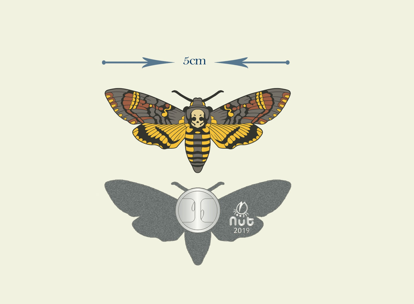 Insect Badge “The gods come down Ⅰ” Acherontia atropos