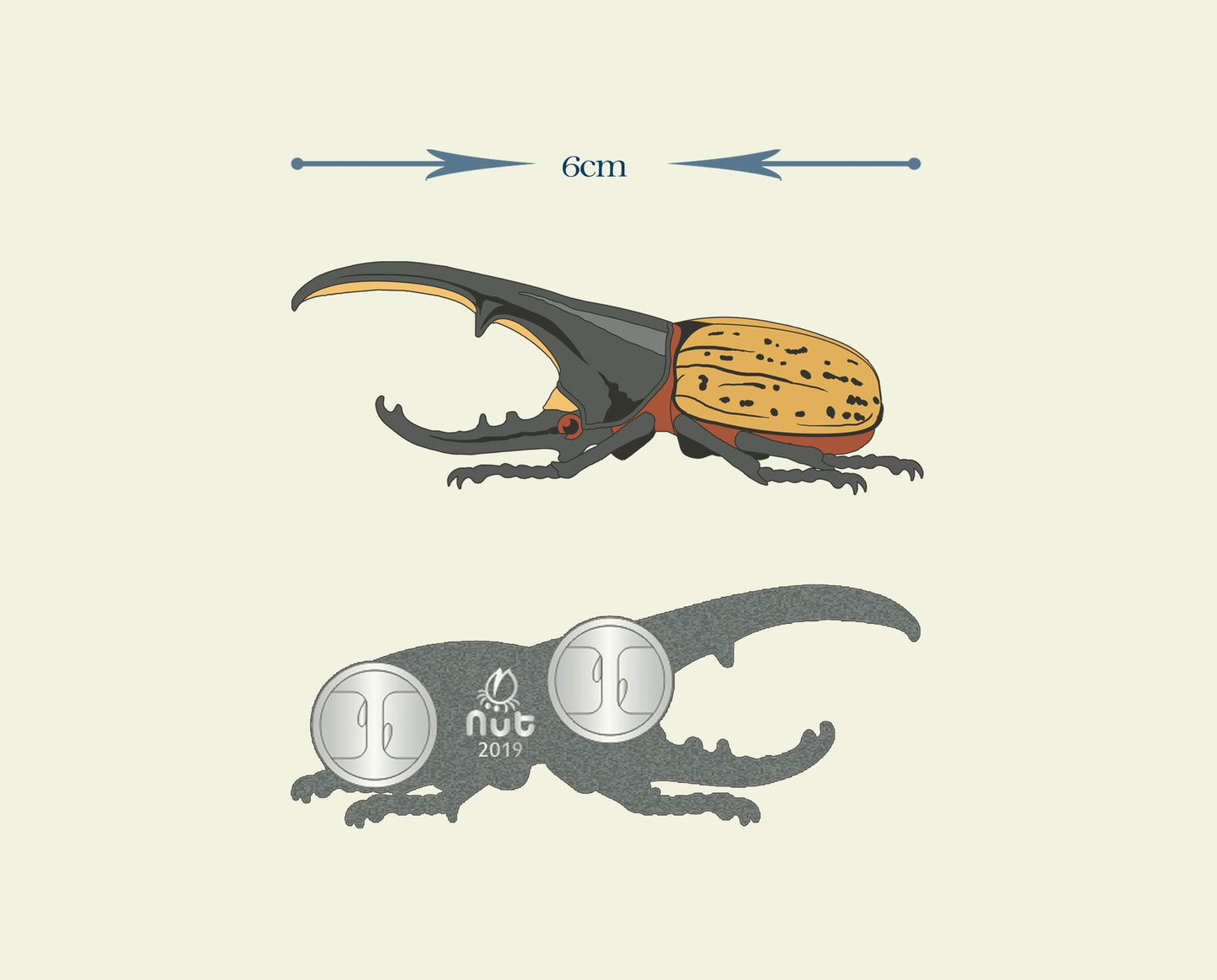 Insect Badge “The gods come down Ⅰ” Dynastes Hercules