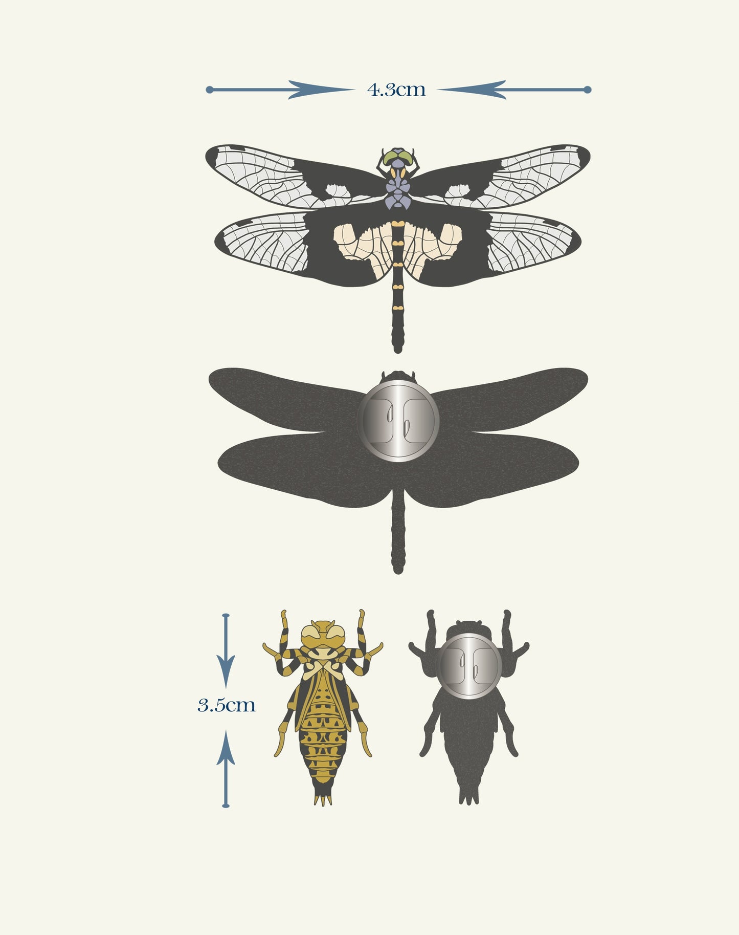 Insect Badge Chlorogomphus papilio