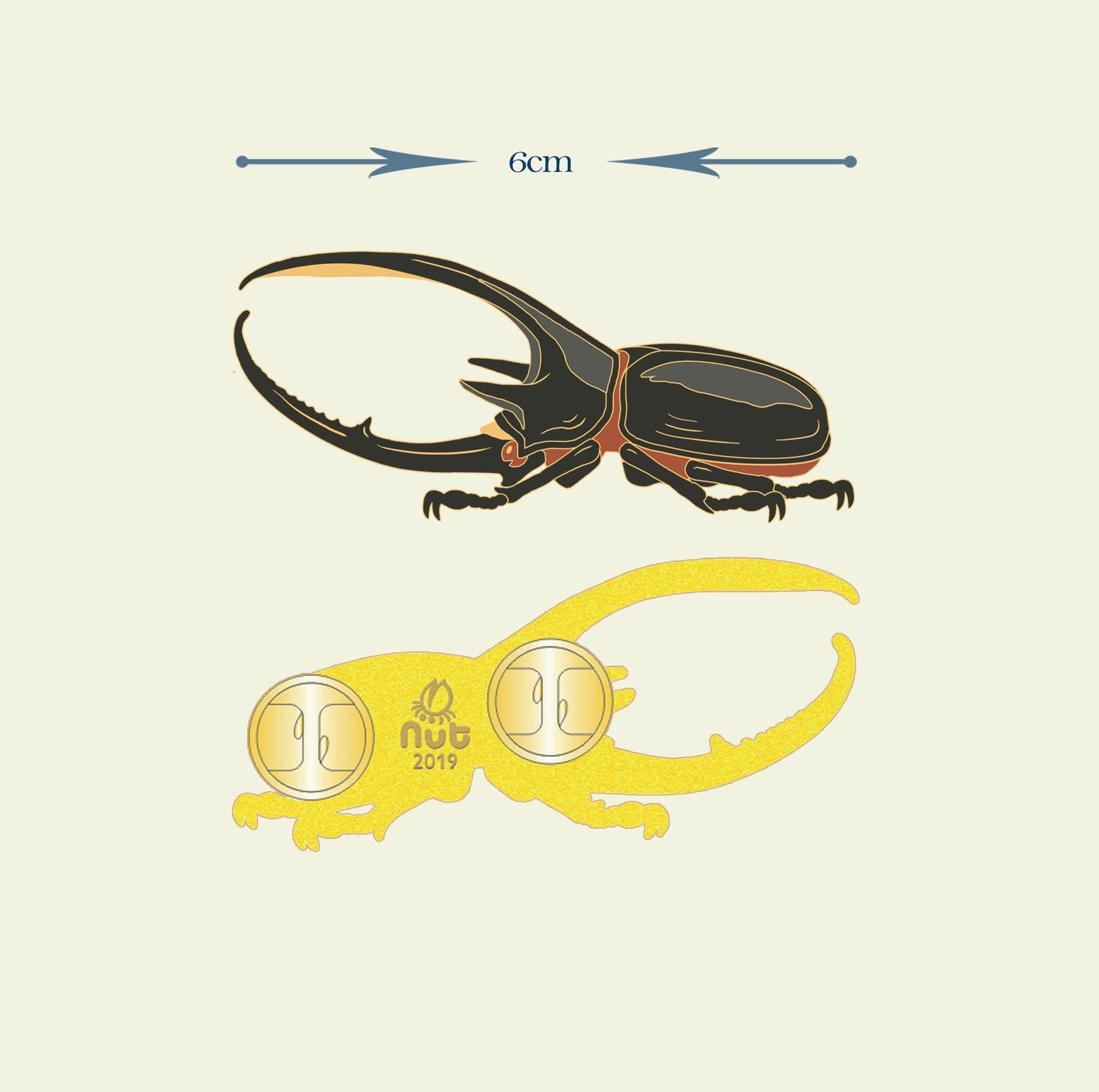 Insect Badge “The gods come down Ⅰ” Dynastes neptunus