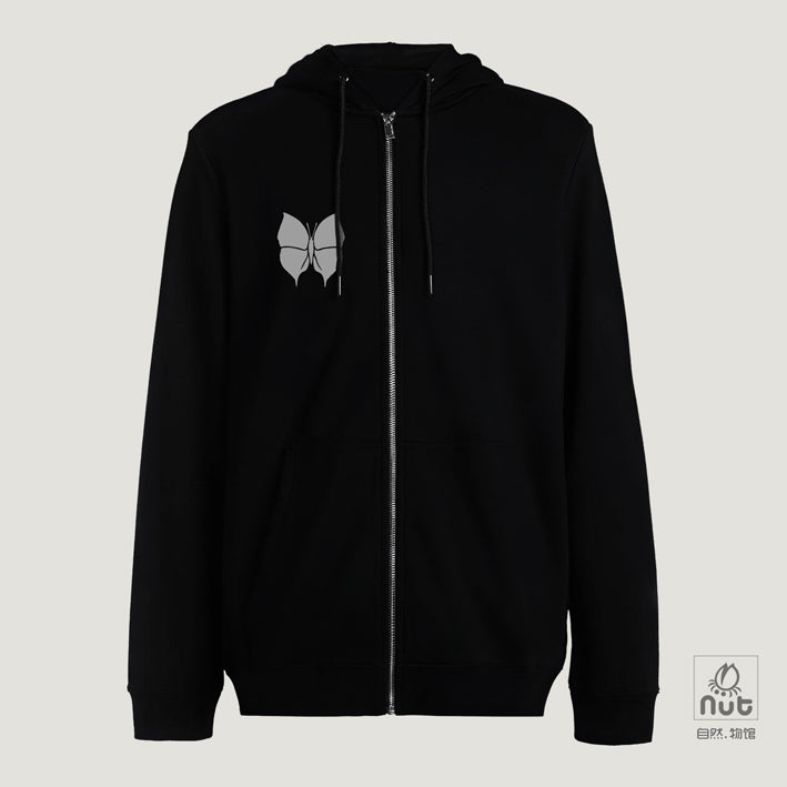 Zippered Hoodie Butterfly
