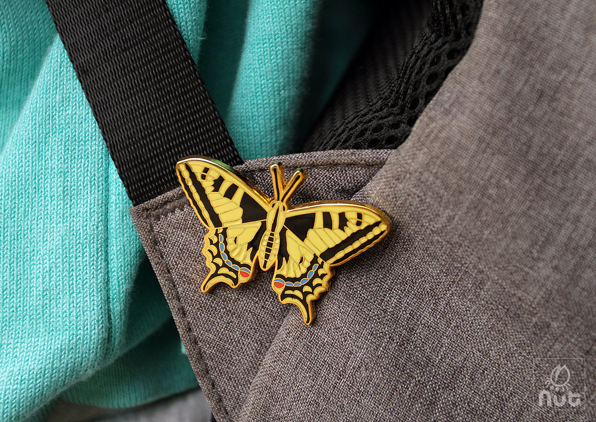 Insect Badge Papilio machaon “Golden butterfly”