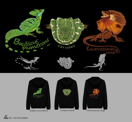 Zippered Hoodie Reptile