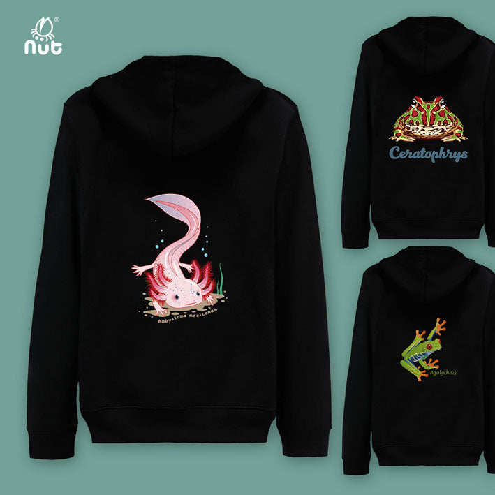 Zippered Hoodie Amphibians