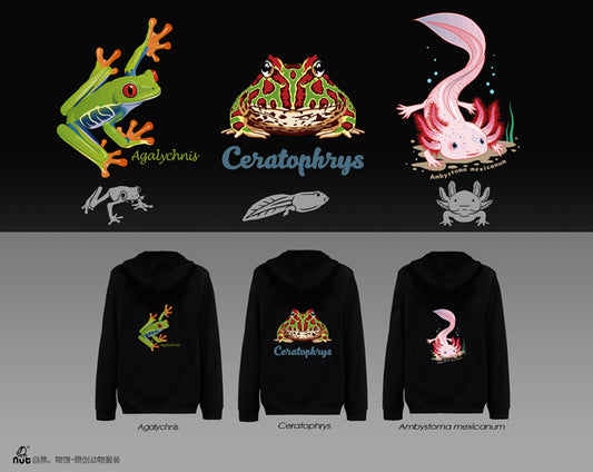 Zippered Hoodie Amphibians