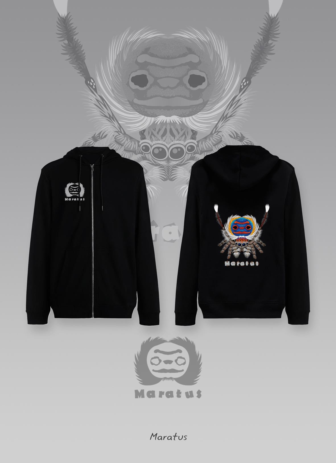 Zippered Hoodie Polypoda