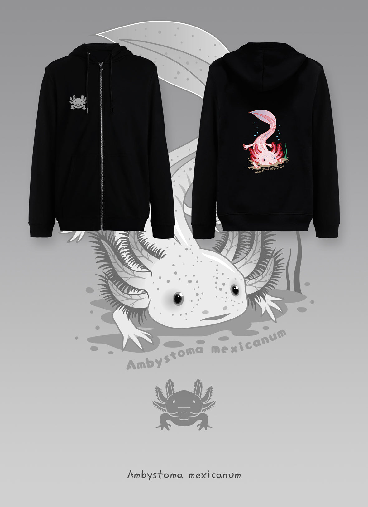 Zippered Hoodie Amphibians