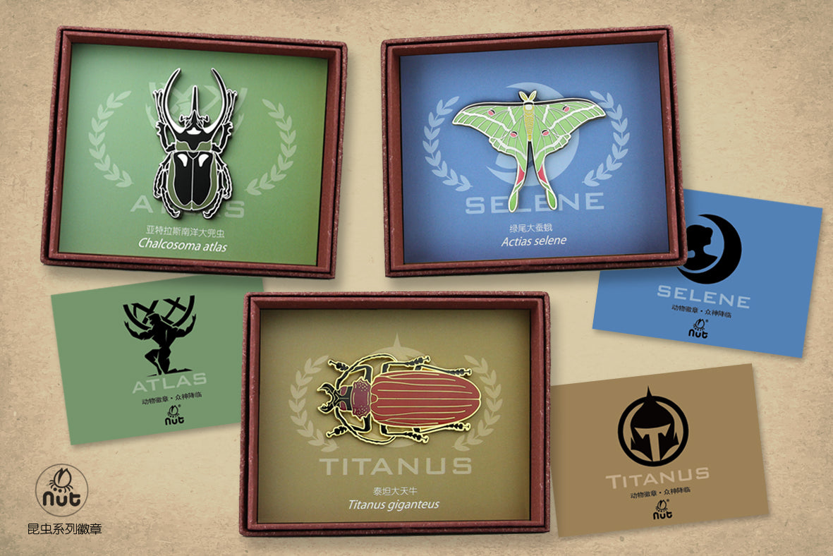 Insect Badge  “The gods come down Ⅱ” Actias selene